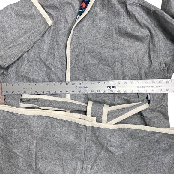 Tanya Taylor Women's M/L Grey And Floral Cadence Wool-Blend Robe Coat NWT $765 - Picture 6 of 13